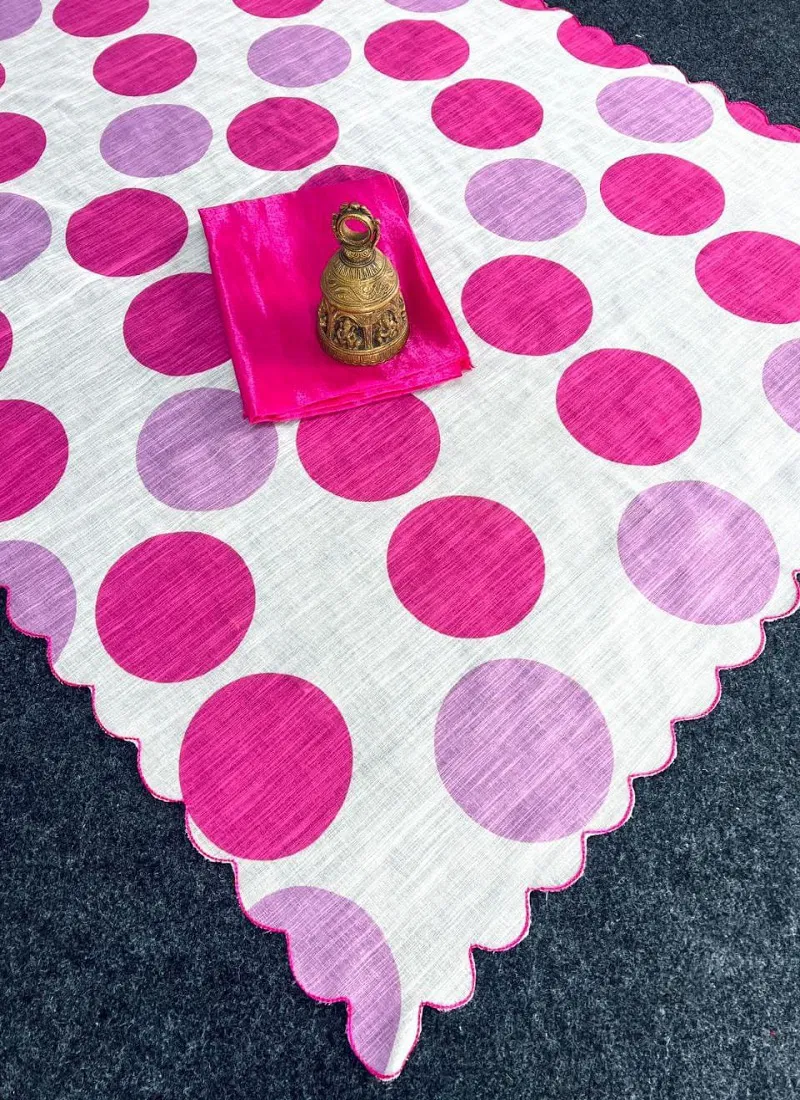 MG 456 Plain Linen Digital Printed Daily Wear Saree Wholesale In Surat
